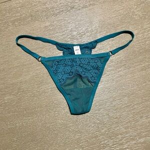 Aerie Aqua Lace Thong